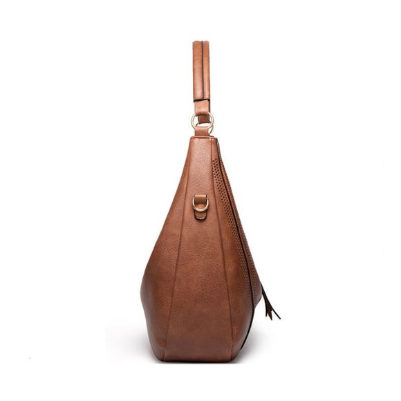 NWT Handbag Large Big Size Hobo Bag / Purse Faux Leather Black - Picture 3 of 4